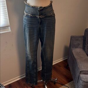 Stylish Blue High-Waisted Women Jeans